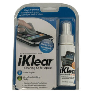 iKlear Screen Polish Cleaning Travel Kit for Apple Devices HDTVs Plasma LCD New